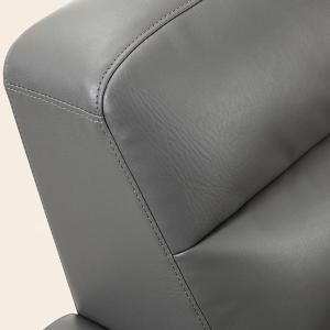 Modern Grey Leather Office Sofa