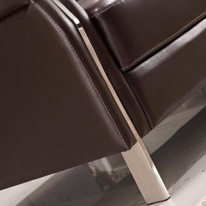 Brown Leather Office Sofa Set