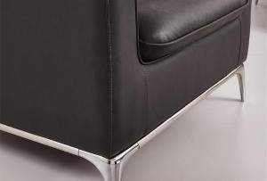 Black Leather Office Sofa