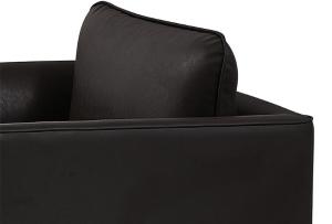 Black Leather Office Sofa