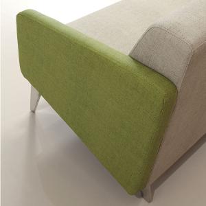 Fabric Pattern Leather Settee