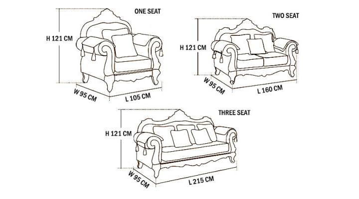 B186B Wood Frame Leather Sofa