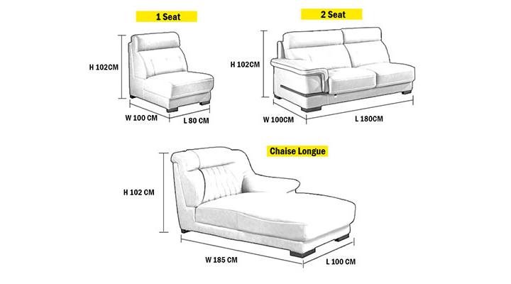 GF089 Contemporary Leather Sectional Sofa