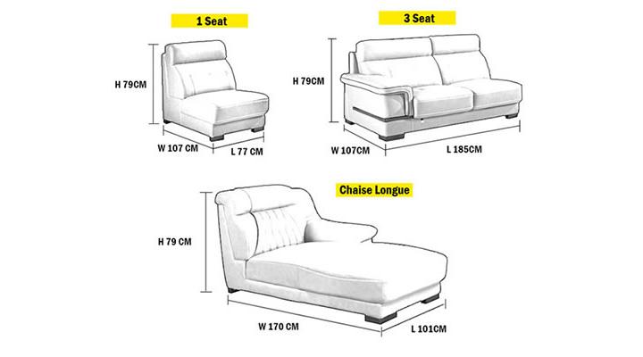 GF096 Modern Sectional Leather Sofa