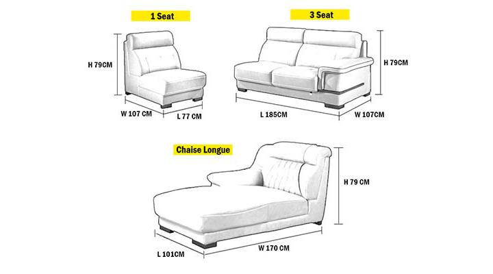 GF096B Contemporary Leather Sofa