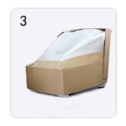 Wrapping corner with corrugated paper