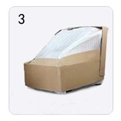 Wrapping corner with corrugated paper